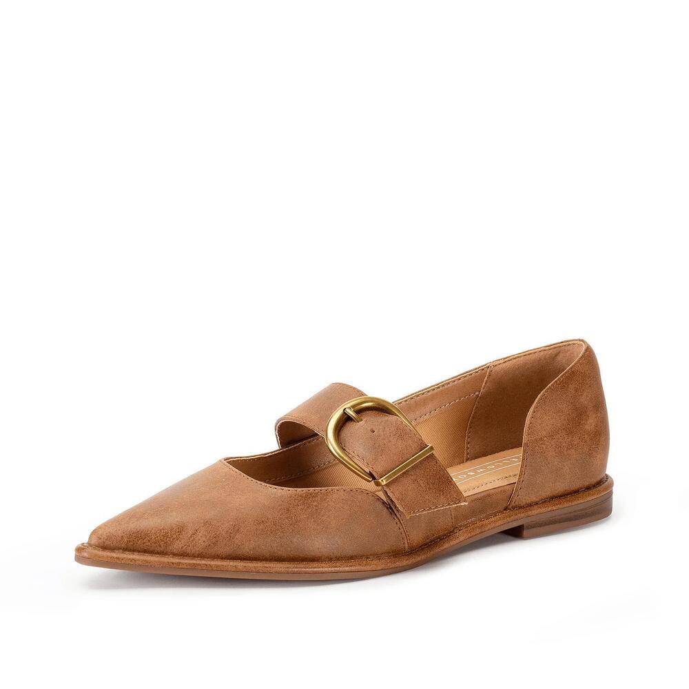 NEW YELLOWBOX women's romeria t flats in tan